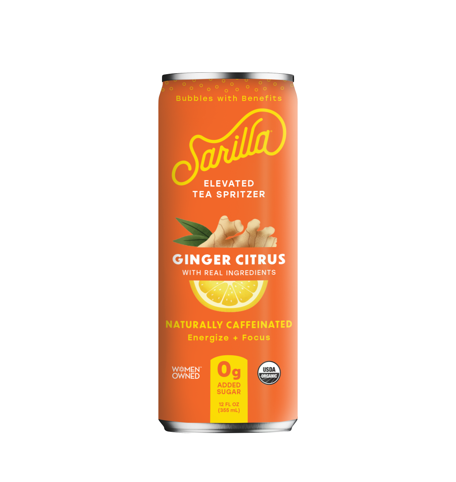 Organic Ginger Citrus Tea Spritzer: 4-pack or 12-pack