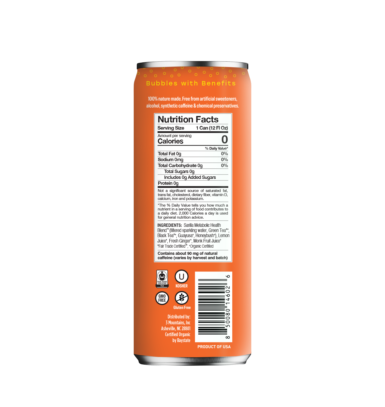 Organic Ginger Citrus Tea Spritzer: 4-pack or 12-pack