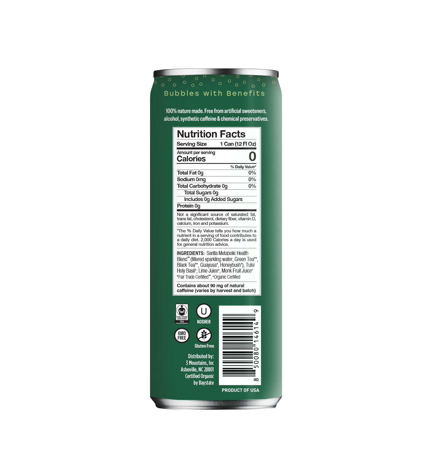 Organic Tulsi Basil Lime Tea Spritzer: 4-pack or 12-pack