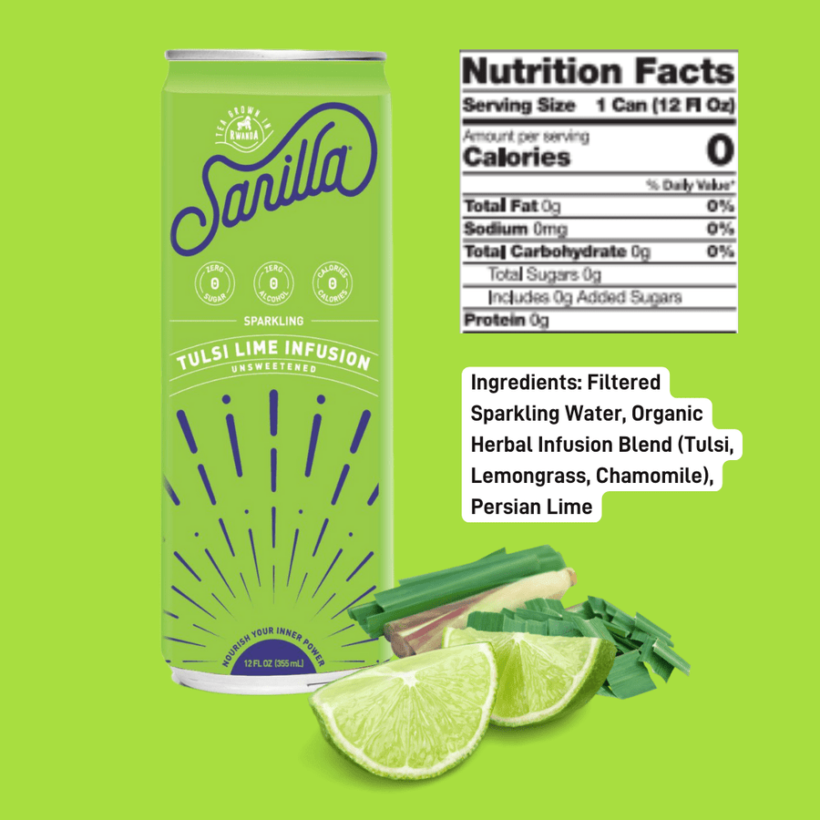 Tulsi Lime Sarilla Sparkling Botanical